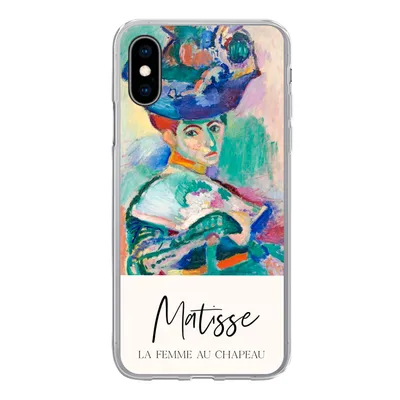 Produktbild von MuchoWow® Handyhülle Schutzhülle Hülle für iPhone X Die Frau mit dem Hut - Matisse - Kunst Silikon Softcase Handy Hülle - Handyhülle