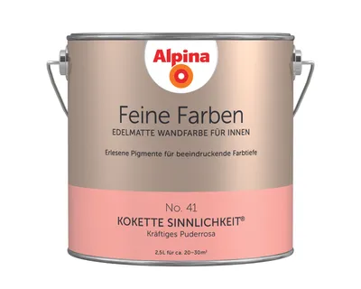 Produktbild von Alpina Feine Farben Wandfarbe No. 41 Kokette Sinnlichkeit - kräftiges puderrosa 2,5 L