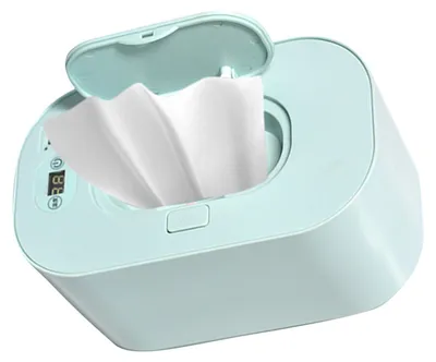 Immagine prodotto di Scalda salviette umidificate per neonati con display digitale, dispenser di salviette umidificate di grande capacità, alimentazione USB, riscaldamento a temperatura regolabile
