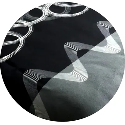 Produktbild von 2 tlg Mikrofaser Bettwäsche 135x200 + 80x80 Garnitur Set Schwarz Grau Kreise Sarah Grau