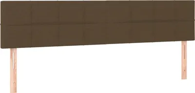 Obrázek produktu pro vidaXL Čela postele, tmavě hnědá, 180 x 5 x 78/88 cm, látka
