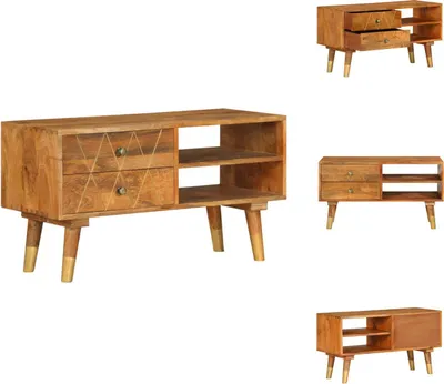 Produktbild von vidaXL TV-Schrank 85 x 35 x 47 cm Mango-Massivholz -  TV-Möbel