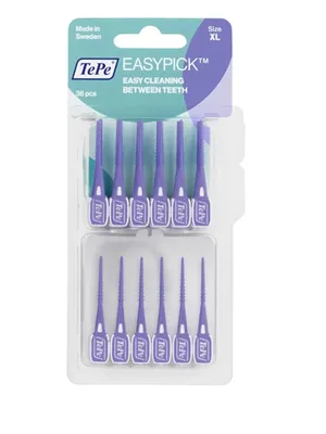 A package of TePe Easypick interdental brushes.