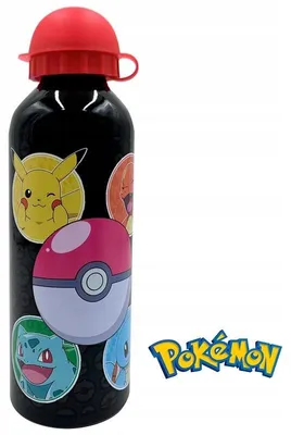 Obrázok produktu pre Kids Euroswan Bidón Hliníková Fľaša Pokémon Čierna