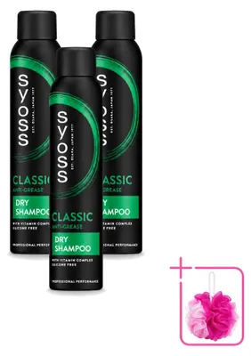 Productafbeelding van 3 x Syoss Anti-Vet Droogshampoo - 200 ml - Voordeelverpakking - 3 stuks