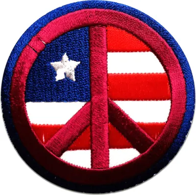 Produktbild von Usa America Peace Frieden Friedens Army - Aufnäher, Bügelbild, Aufbügler, Applikationen, Patches, Flicken, Größe: 7,5 x 7,5 cm
