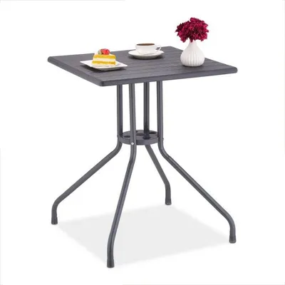 Image de Table de jardin aspect bois gris