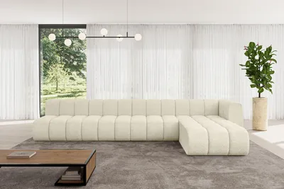 Produktbild von ALTDECOR Modulares Sofa Ecksofa in L-Form - Darnel-L3 - 387x177x70 cm Beige - Corner modular Sofa Eckcouch Couch Wohnlandschaft Cauchsofa Bodensofa Polstersofa