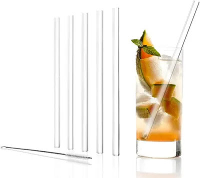 Produktbild von Stölzle Lausitz Set 6 Stück Glasstrohalme 150 mm klar 441 00 77 H013 | EAN 4012632276650
