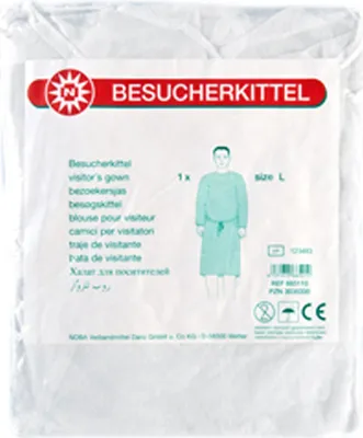 Produktbild von NOBA Besucherkittel weiß Gr. M 10 Stück