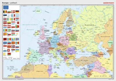 Image de Posterkarten Geographie: Europa: politisch