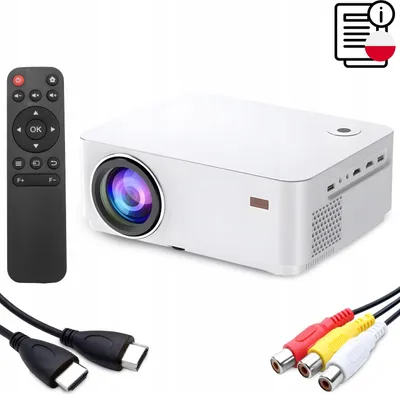 Zdjęcie produktu dla QIKtech RZUTNIK PROJEKTOR SMART TV WIFI FULL HD 4K 9000lm LCD LED BLUETOOTH ANDROID (biały)