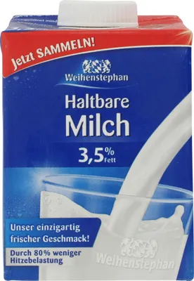 Produktbild von Weihenstephan Haltbare Milch 3,5 %  (0,5 l)