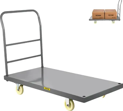Image de Chariot à plate-forme, capacité de charge 2000 lbs, poignée amovible