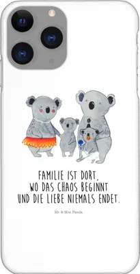 Produktbild von Mr. & Mrs. Panda Iphone 11 Pro Handyhülle Koala Familie - Weiß - Geschenk, Papa, Familienzeit, Premium Kunststoff, Handy Case, Kinder, Geschwister, Mama, Muttertag