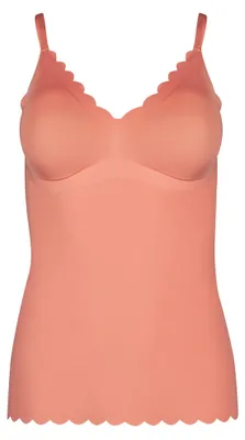 Produktbild von SKINY Damen Spaghetti-Shirt - Sensation, Top, V-Ausschnitt, Pads, Mikrofaser Rosa (Crabapple) L