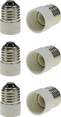 Produktbild von 6146 Adapter von E-27 auf Sockel E-27 Kunststoff 6-er Pack