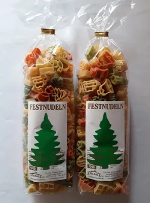 Produktbild von Streuteile Weihnachten aus Nudelteig, 2X 250 g, Fest Nudeln, Pasta, Dekoration, Delikatesse