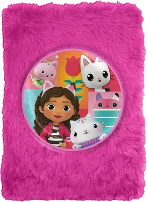 Productafbeelding van Kids Euroswan Pluche notitieboekje/dagboek - Gabin, een kattenhuisje
