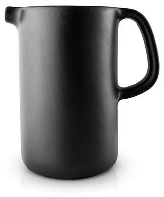 Zylinderkanne 1,0 l, schwarz, Steinzeug, spülmaschinengeeignet