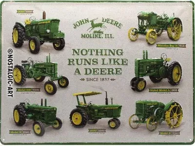 Produktbild von Nostalgic-Art - Blechschild 30 x 40 cm - John Deere - Model Chart