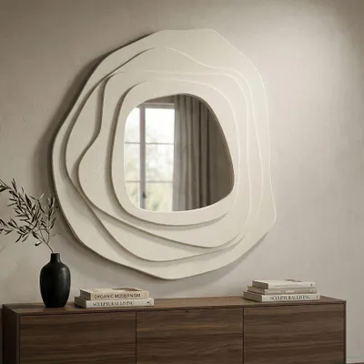 Obrázok produktu pre Biele nástenné zrkadlo 90x4x97 cm