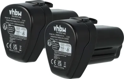 Produktbild von vhbw 2x Akku kompatibel mit Metabo PowerMaxx ULA LED Werkzeug (2000 mAh, Li-Ion, 10,8 V)
