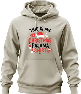 Obrázok produktu pre Toto je moje vianočné pyžamové tričko Christmas M�tze - Christmas Xmas Christmas Uni mikina s kapucňou, Nature, L