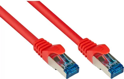 Produktbild von Cat.6A Patchkabel rot 1m mit Rastnasenschutz, halogenfrei