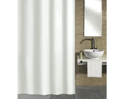 Immagine prodotto di Tenda da doccia in tessuto Kleine Wolke KITO bianco neve 120 x 200 cm