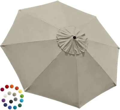 Immagine prodotto di Ombrellone, beige, 2,7 metri, protezione UV del 95%