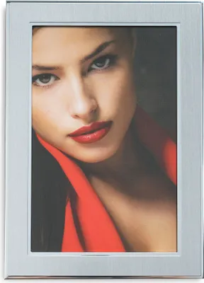 Produktbild von levandeo Bilderrahmen 13x18cm Alu Aluminium silber Fotorahmen Portrait Glas