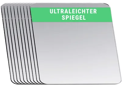 Produktbild von Doppelseitiger Acryl-Handspiegel in rechteckiger Form