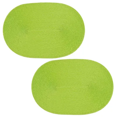 Produktbild von Platzset 2er Set Anis oval ca. 45x30 cm Platzdeckchen Tischset geflochtene Optik
