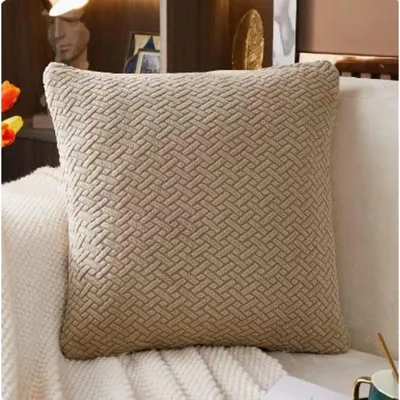 Zdjęcie produktu dla Poszewka na poduszkę 45x45 cm, kolor khaki, jednolita