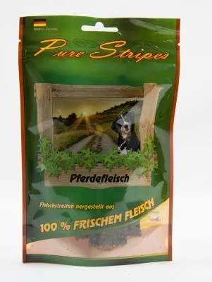 Produktbild von Wallitzer Pure Stripes Pferd Kaustreifen für Hunde 150g
