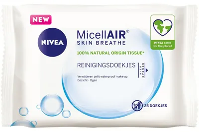 Obrázok produktu pre Nivea 3 v 1 ošetrujúca micelárna čistiaca utierka (25 ks)
