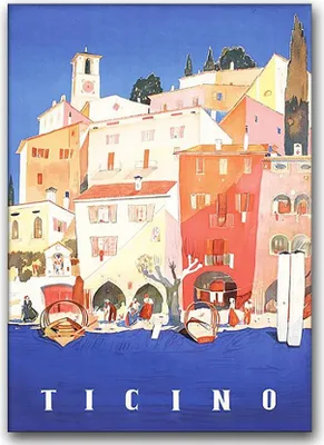 Produktbild von Poster - Canvas - Leinwand - 59,4 cm x 84,1 cm - Fotoposter - Leinwandkunst - Tessin