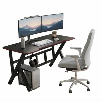 Obrázek produktu pro Herní stůl, počítačový stůl pro hráče, černý, velký, moderní, 120 cm