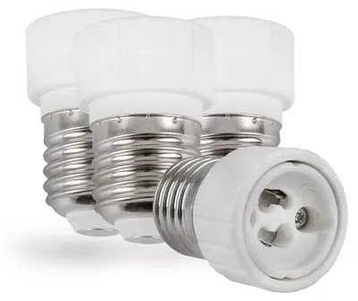 Produktbild von 4x lampenfassung Adapter Konverter E27 Fassung auf GU10 Sockel Lampenadapter