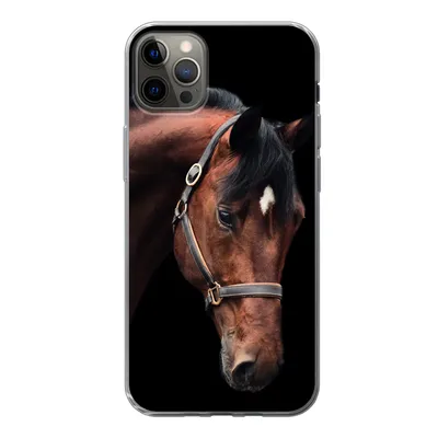 Produktbild von MuchoWow® Handyhülle Schutzhülle Hülle für iPhone 13 Pro Max Pferd - Halfter - Braun Silikon Softcase Handy Hülle - Mobiltelefon