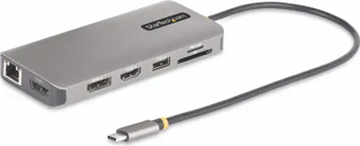 Obrázek produktu pro StarTech.com 154B-USBC-MULTIPORT, Kabel, USB 3.2 Gen 1 (3.1 Gen 1) Type-C, 100 W, 2.0b, 10,100,1000 Mbit/s, IEEE 802.3, IEEE 802.3ab, IEEE 802.3u