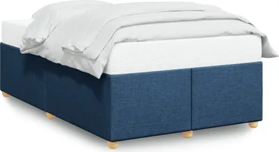 Produktbild von vidaXL Bettgestell ohne Matratze Blau 120x200 cm Stoff