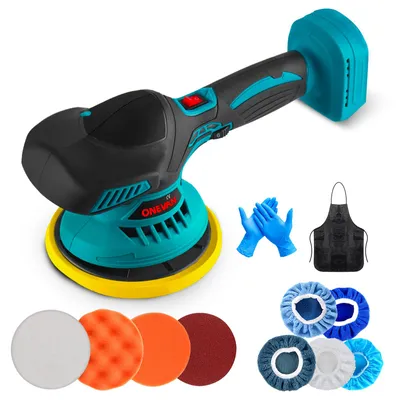 Produktbild von Akku-Poliermaschine Auto poliermaschinen Set 6 Zoll Orbital Auto Politur mit 6 Variablen Geschwindigkeiten für Wachsen/Autodetaillierung (Ohne Akku)