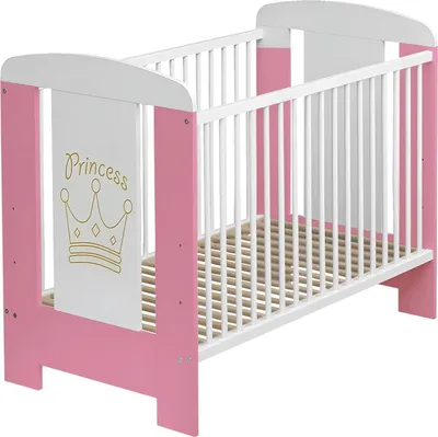 Produktbild von Best For Kids Gitterbett 120x60 cm Buchenholz- hergestellt aus hochqualitativem Buchenholz- Innenmass 120 cm x 60 cm- 2 herausnehmbare Schlupfs