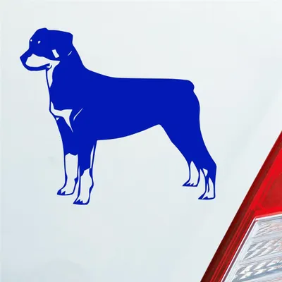 Produktbild von Auto Aufkleber Rottweiler Tier Hund Dog Animal 11x10 cm Dunkelblau Sticker Heckscheibenaufkleber