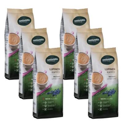 Produktbild von Lupinenkaffee, instant, Nachfüllbeutel, 6x 200g
