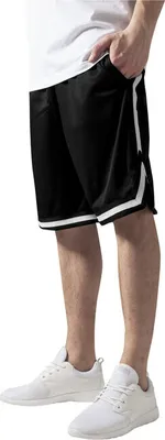 Immagine prodotto di Urban Classics TB243 | Pantaloncini in rete a righe da S a 3XL - Colore: blkblkwht - Taglia: 5XL