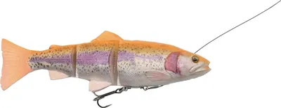 Produktbild von Savage Gear 4D Line Thru Trout - Gummiforelle Gummifisch, Farbe:Golden Albino, Länge / Gewicht /Schwimmverhalten:25cm / 193g / moderat sinkend