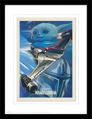 Immagine prodotto di Star Wars: The Mandalorian - stampato "Ready For Adventure" PM5970 (40 cm x 30 cm) (Blu/Bianco)